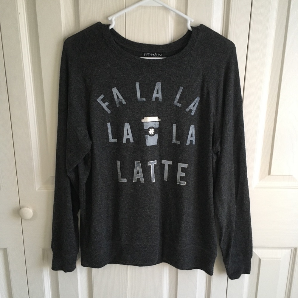Dark gray holiday sweatshirt
